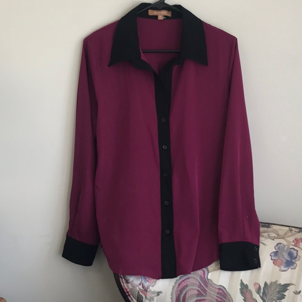 Beautiful, classy magenta and black by Ellen Tracy